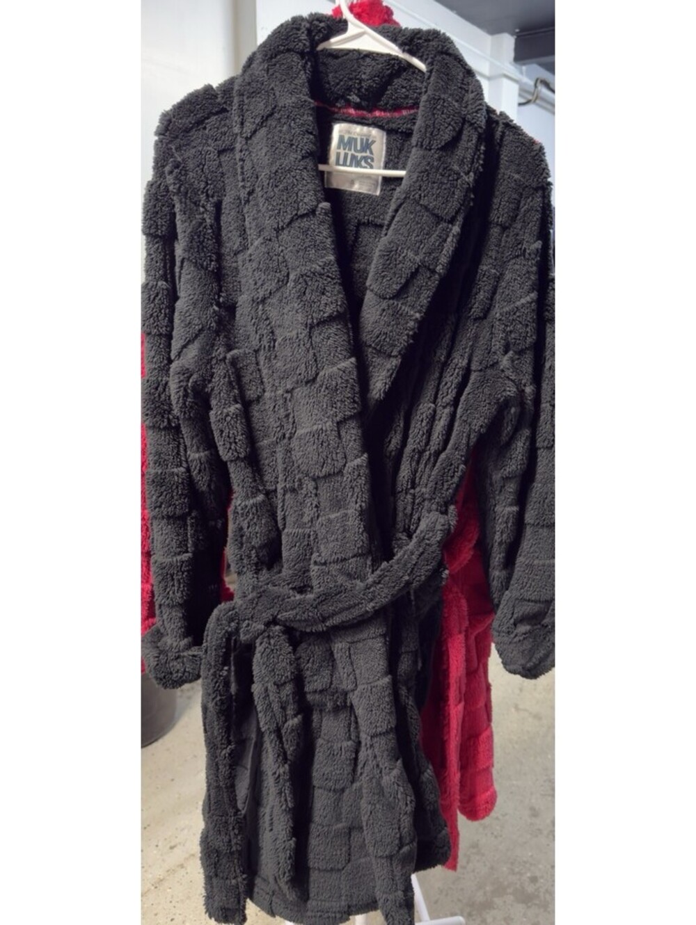 MUK LUKS Checkerboard Plush Robe Size XS